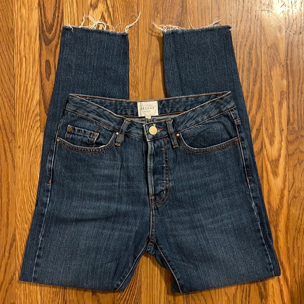 Sézane blue denim jeans size 27 that fits like 26